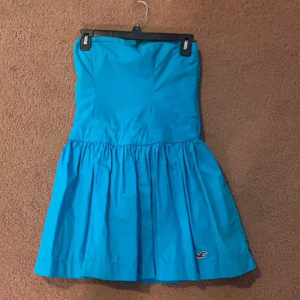 GORGEOUS TEAL STRAPLESS SKATER DRESS! 💟🛍💛